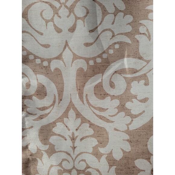 Royal Velvet TAN  Paisley Curtain Drape 2 Panels 54”x84” Rod Pocket or clip ring - Picture 1 of 7